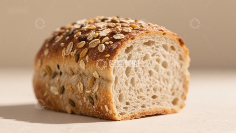 切开的全麦面包