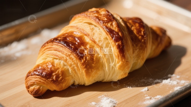 高清大图下载【趣麦麦图】金黄酥脆的羊角面包