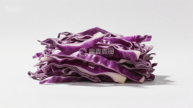 高清大图下载【趣麦麦图】紫甘蓝切片堆叠特写