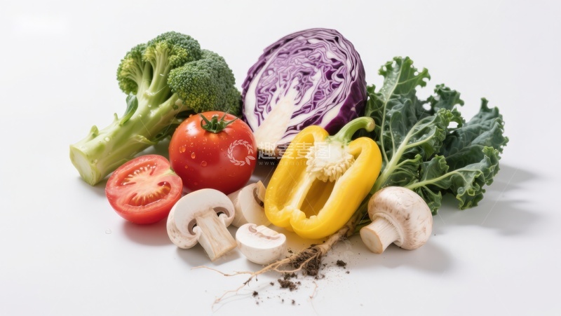 高清大图下载【趣麦麦图】新鲜蔬菜组合展示