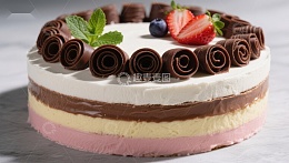 多层巧克力草莓蛋糕