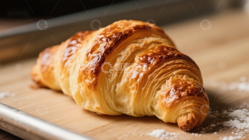 高清大图下载【趣麦麦图】金黄酥脆的羊角面包