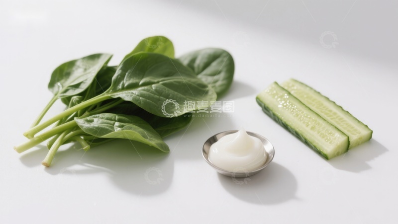 高清大图下载【趣麦麦图】新鲜蔬菜与酸奶油摆拍