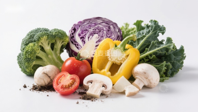高清大图下载【趣麦麦图】新鲜蔬菜组合展示