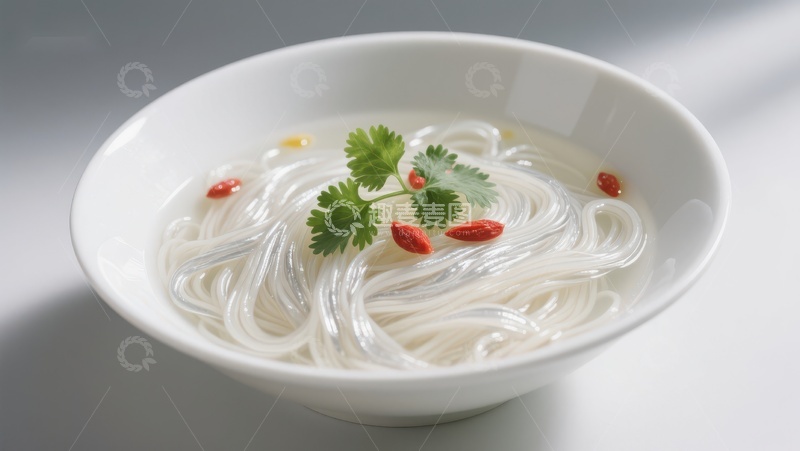 高清大图下载【趣麦麦图】清汤米线配枸杞与香菜
