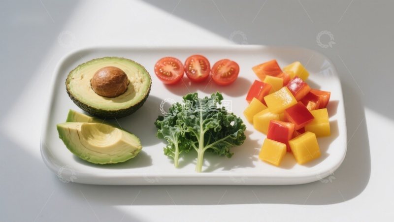 高清大图下载【趣麦麦图】新鲜蔬果切块摆盘