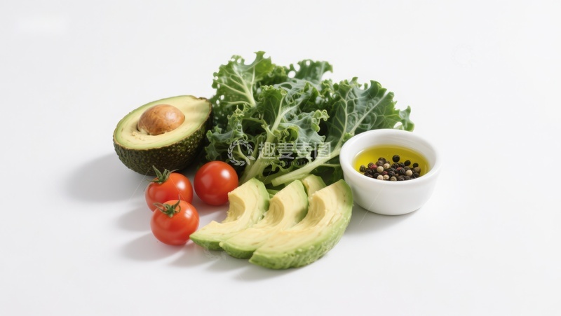 高清大图下载【趣麦麦图】新鲜蔬菜与鳄梨食材组合