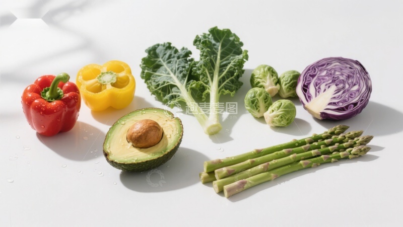 高清大图下载【趣麦麦图】新鲜蔬菜与水果静物展示