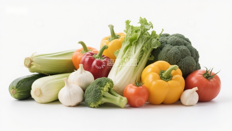 高清大图下载【趣麦麦图】新鲜蔬菜组合展示