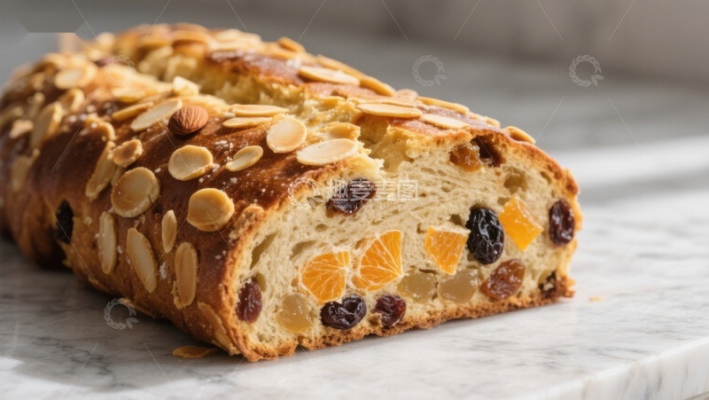 高清大图下载【趣麦麦图】果仁面包切片展示