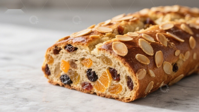 高清大图下载【趣麦麦图】果仁面包切片展示