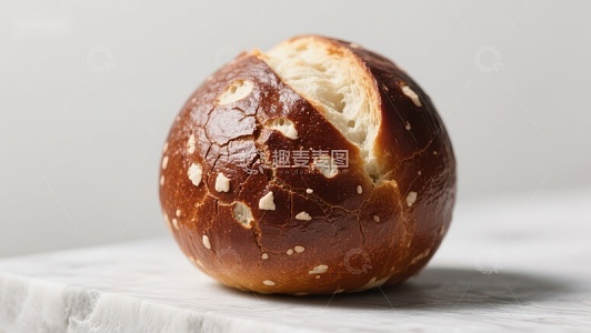 新鲜出炉的椒盐卷饼面包