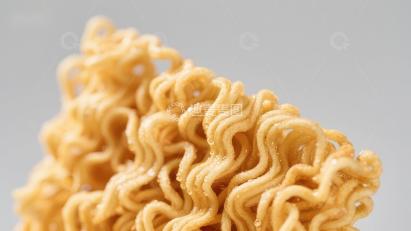 高清大图下载【趣麦麦图】金黄色波浪形面条特写