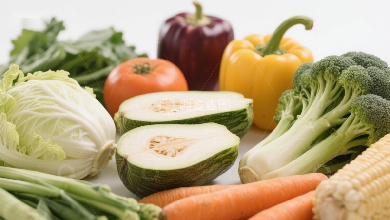 高清大图下载【趣麦麦图】新鲜蔬菜组合展示