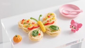 创意蝴蝶意面装饰餐盘