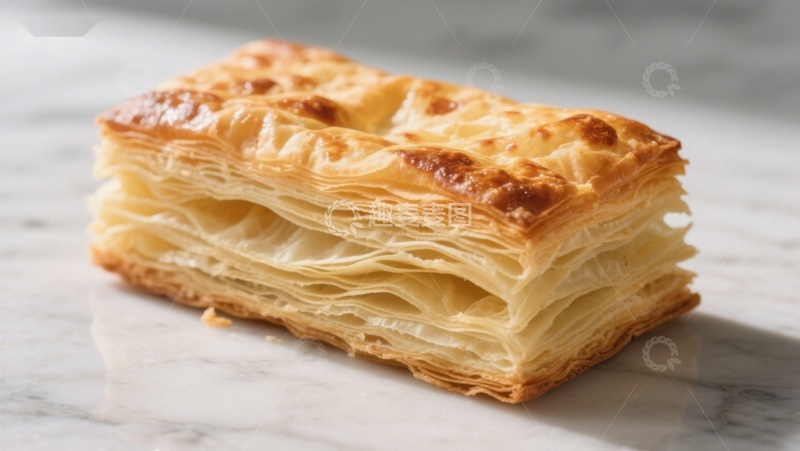 高清大图下载【趣麦麦图】金黄酥脆的千层酥