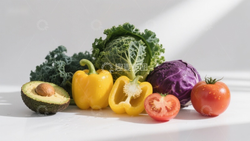 高清大图下载【趣麦麦图】新鲜蔬菜水果静物展示