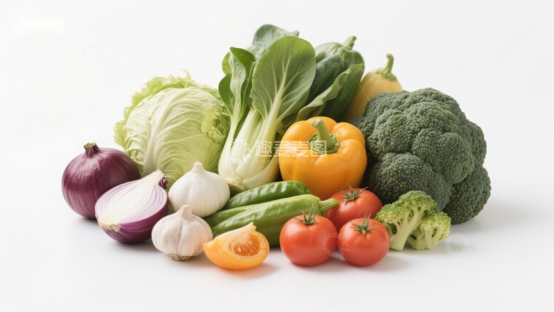 高清大图下载【趣麦麦图】新鲜蔬菜组合展示