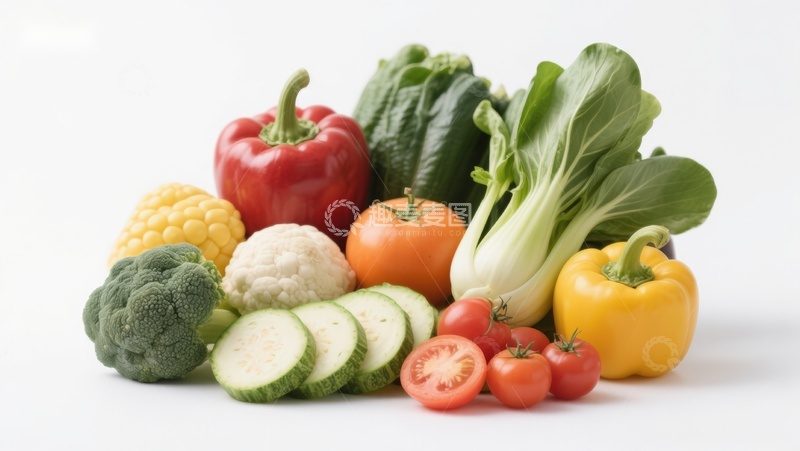 高清大图下载【趣麦麦图】新鲜蔬菜组合展示