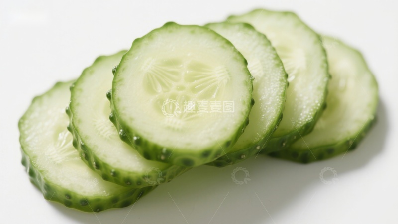 高清大图下载【趣麦麦图】切片黄瓜特写