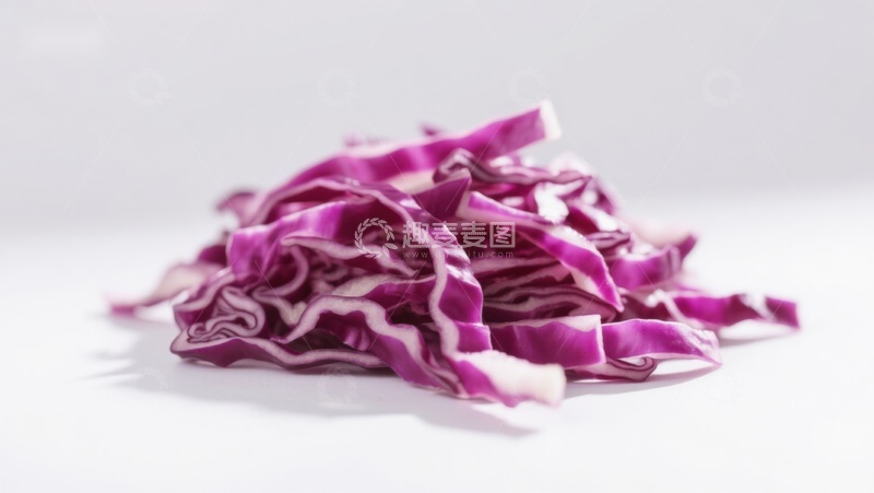 高清大图下载【趣麦麦图】切碎的紫甘蓝堆叠特写