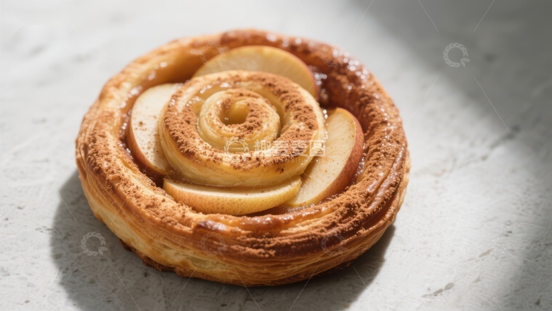 高清大图下载【趣麦麦图】苹果玫瑰酥饼