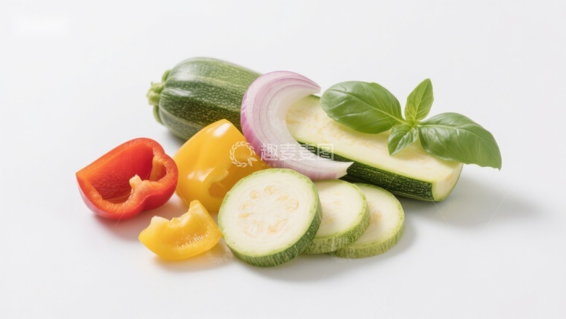 高清大图下载【趣麦麦图】新鲜蔬菜切片组合