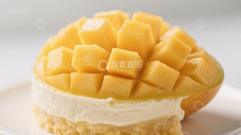 高清大图下载【趣麦麦图】芒果奶油蛋糕