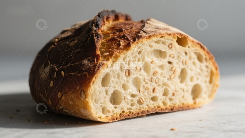 高清大图下载【趣麦麦图】新鲜出炉的面包切片