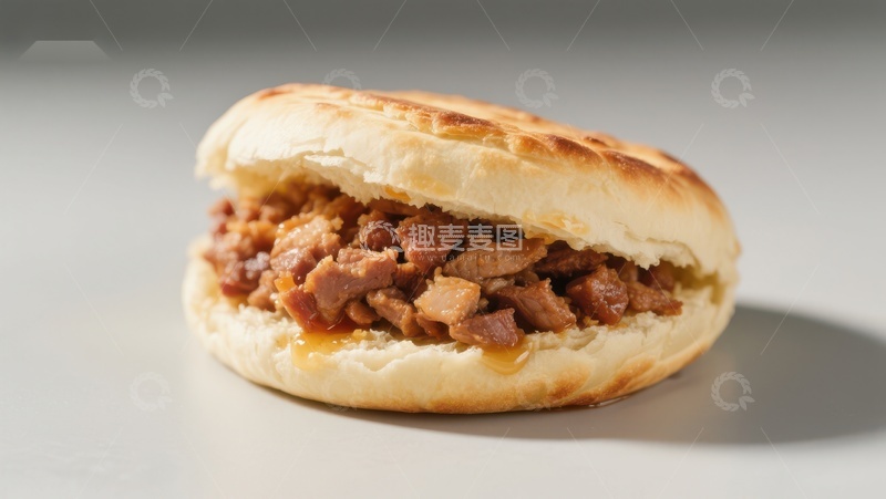 高清大图下载【趣麦麦图】美味肉夹馍，传统中式快餐