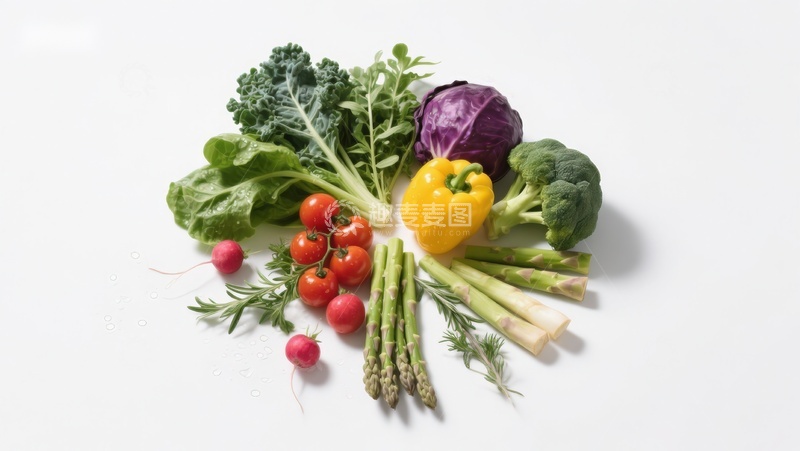 高清大图下载【趣麦麦图】新鲜蔬菜组合展示