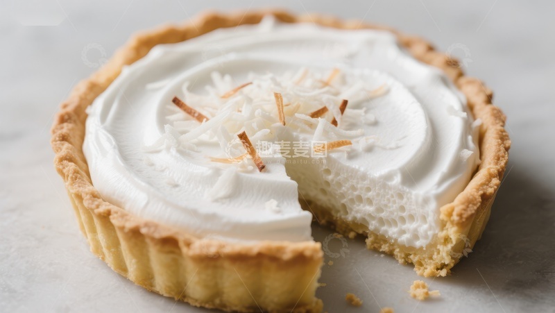 高清大图下载【趣麦麦图】椰香奶油挞，一口甜蜜