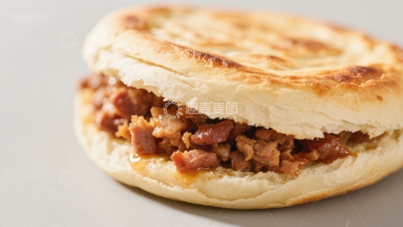 高清大图下载【趣麦麦图】美味肉夹馍特写