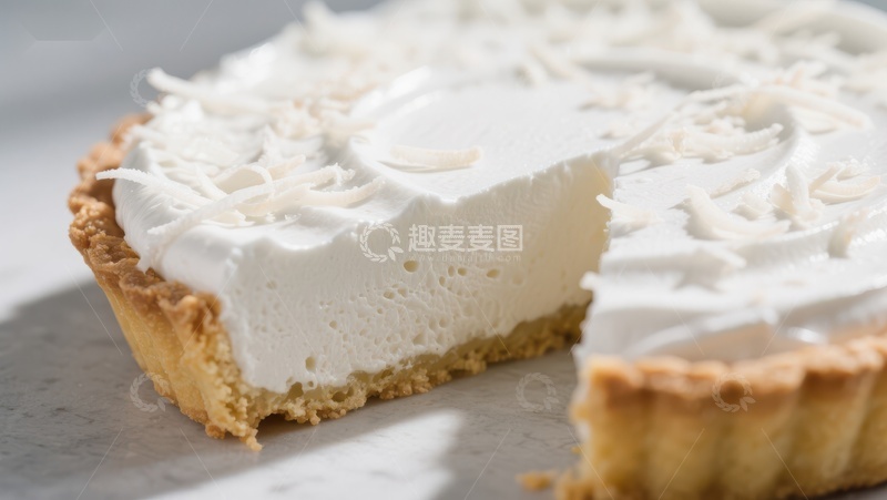 高清大图下载【趣麦麦图】椰香奶油挞，清新美味