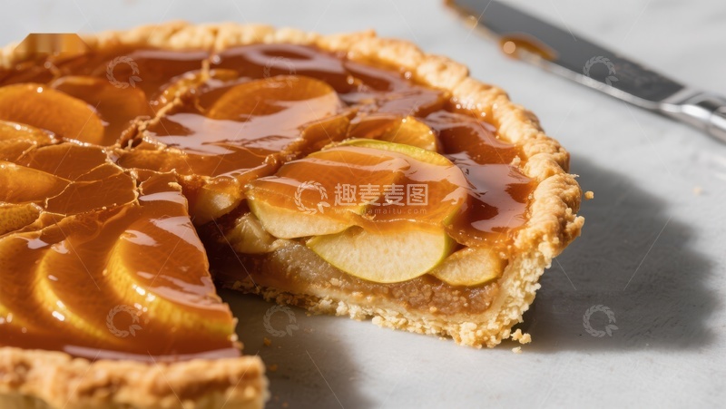 高清大图下载【趣麦麦图】焦糖苹果挞，美味诱人
