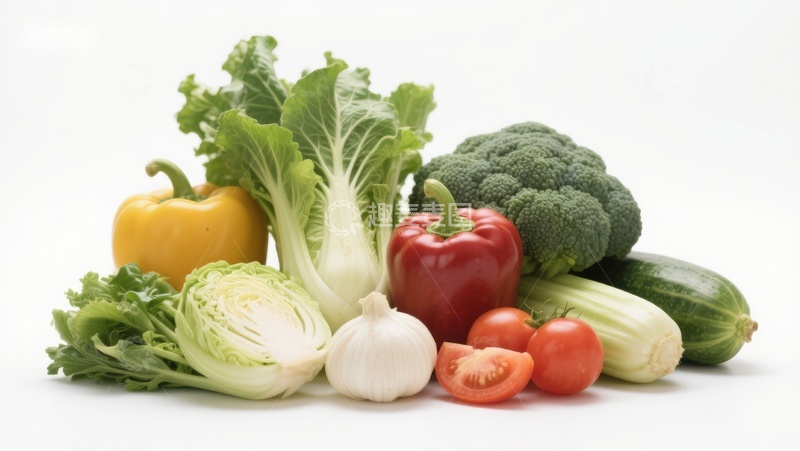高清大图下载【趣麦麦图】新鲜蔬菜组合展示