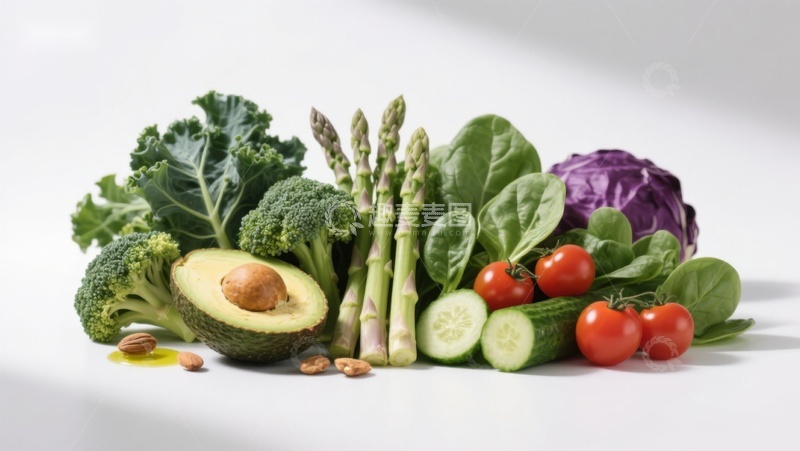 高清大图下载【趣麦麦图】新鲜蔬菜与健康食材组合
