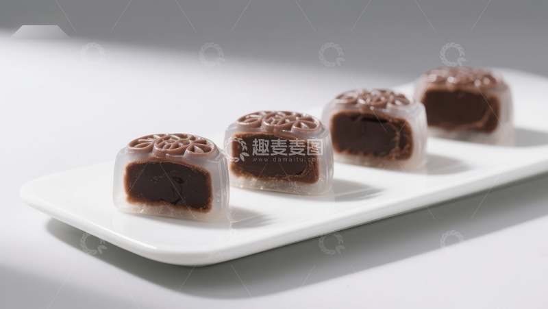 高清大图下载【趣麦麦图】精致巧克力糕点排列展示
