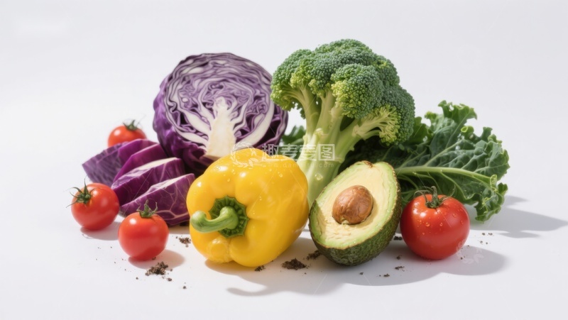 高清大图下载【趣麦麦图】新鲜蔬菜组合展示