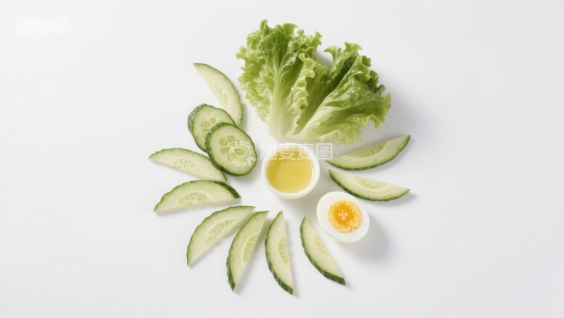 高清大图下载【趣麦麦图】新鲜蔬菜与蛋的摆盘