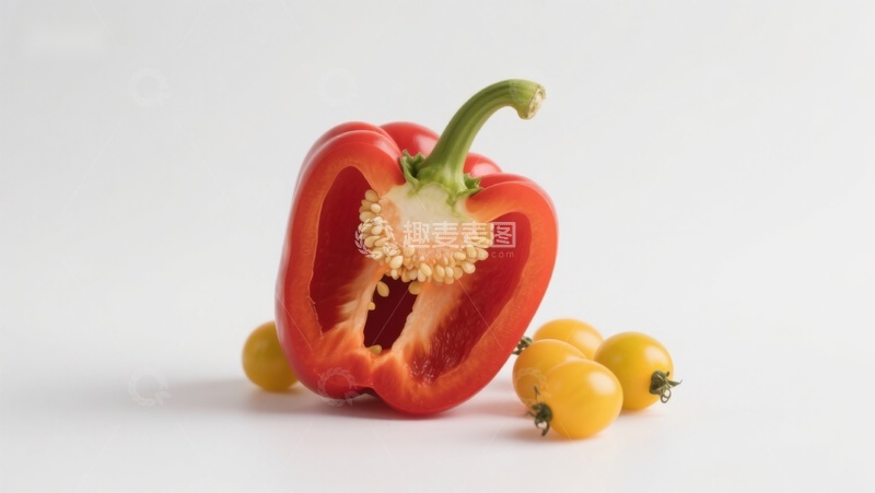 高清大图下载【趣麦麦图】红椒与小番茄静物展示