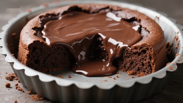 浓郁巧克力熔岩蛋糕