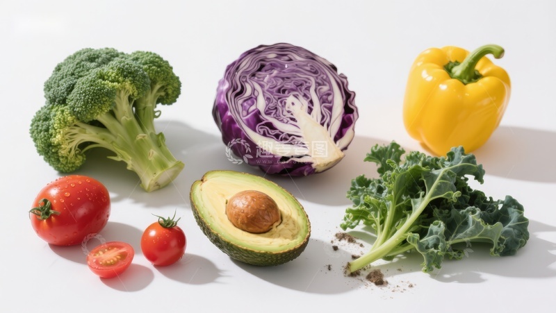 高清大图下载【趣麦麦图】新鲜蔬菜与水果静物展示