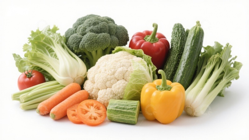 高清大图下载【趣麦麦图】新鲜蔬菜组合展示