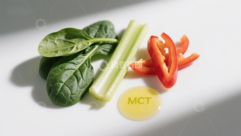 高清大图下载【趣麦麦图】新鲜蔬菜与MCT油组合