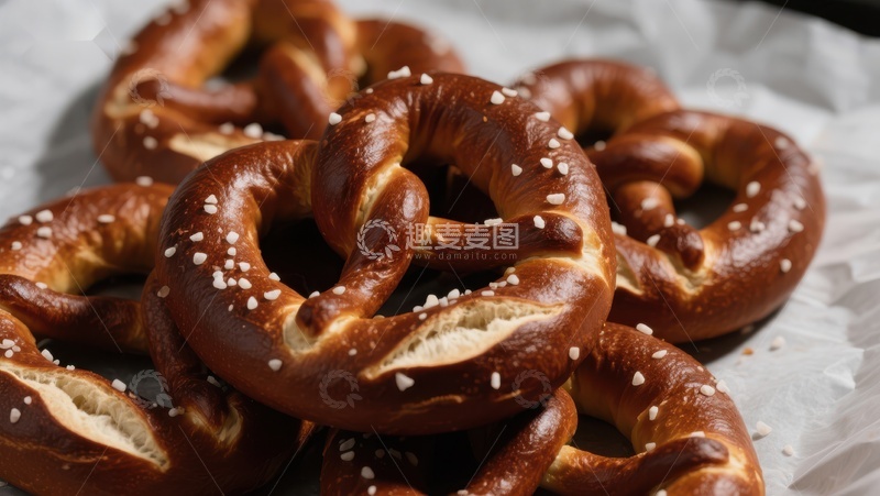 高清大图下载【趣麦麦图】金黄酥脆的椒盐卷饼