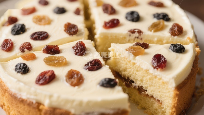 高清大图下载【趣麦麦图】奶油蛋糕配干果