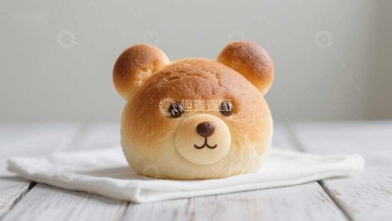 高清大图下载【趣麦麦图】可爱熊形面包