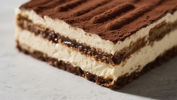 经典提拉米苏蛋糕切片