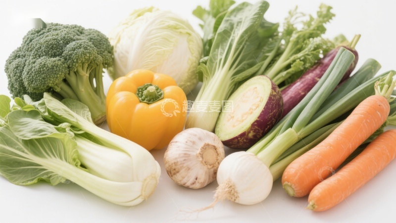 高清大图下载【趣麦麦图】新鲜蔬菜组合展示